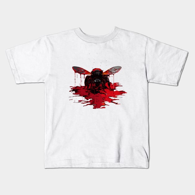 Bloody bee - bee death - Save the bees Kids T-Shirt by Modern Medieval Design